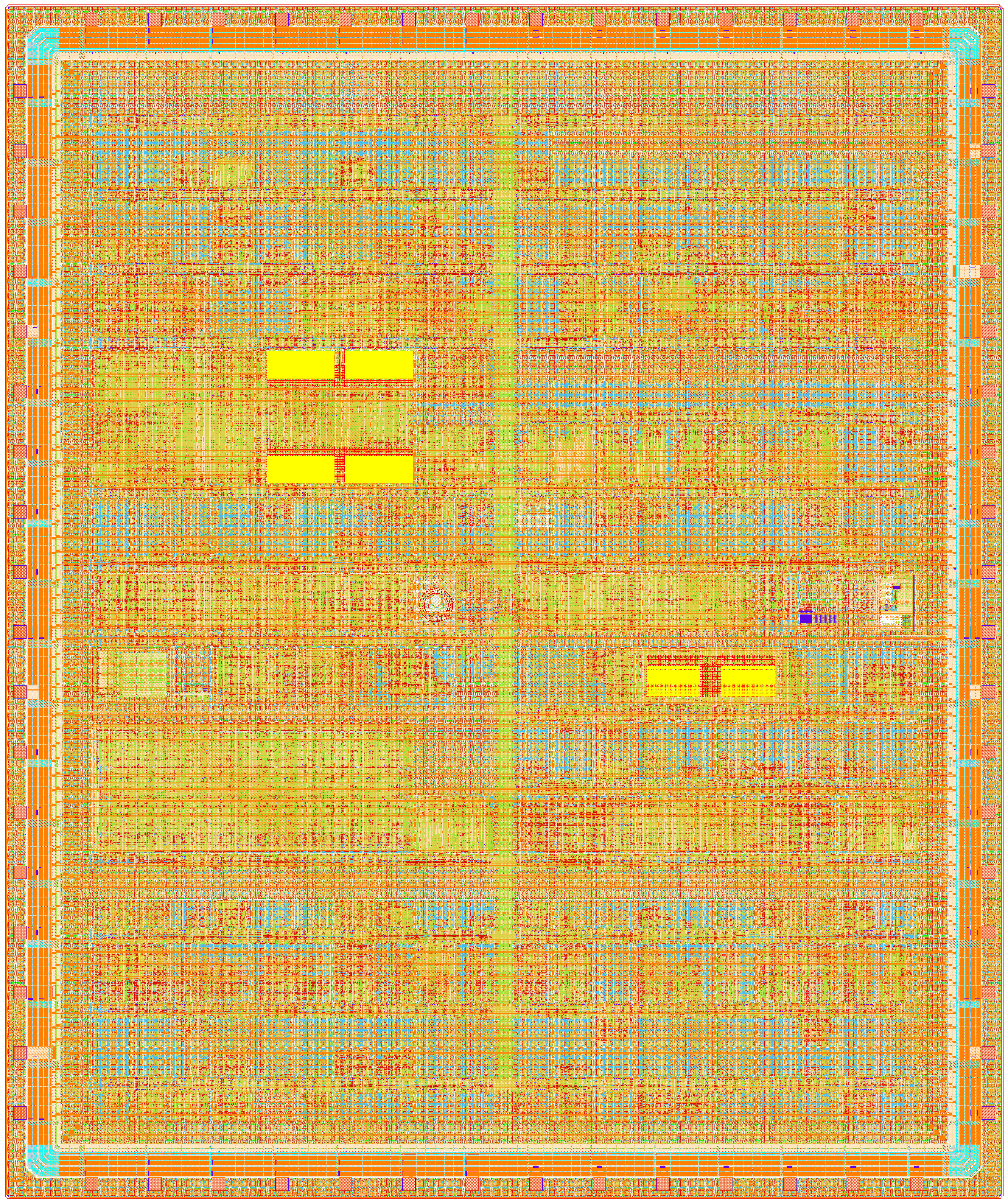 Tiny Tapeout shuttle 芯片 ihp26a 渲染图。<br>Source: https://github.com/TinyTapeout/tinytapeout-chip-renders
